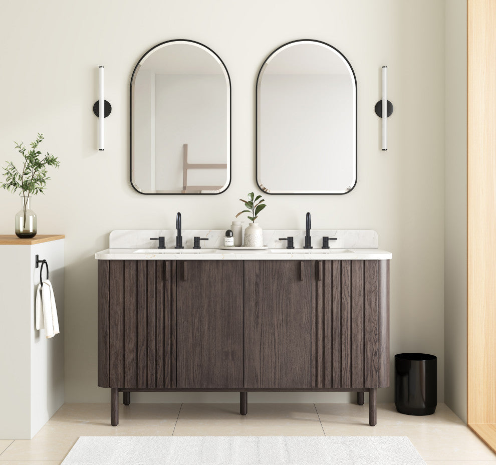 Blakely Vanity Only Collection, Brown Oak, 72