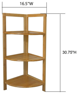 Timber Valley 3 Tier Bamboo Corner Shelf