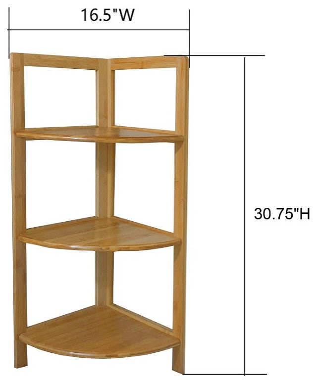 Timber Valley 3 Tier Bamboo Corner Shelf
