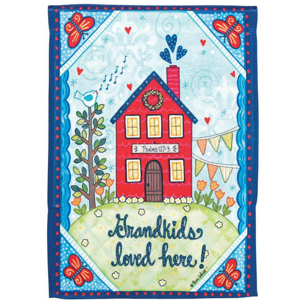 Flag Grandkids Loved Here 13x18
