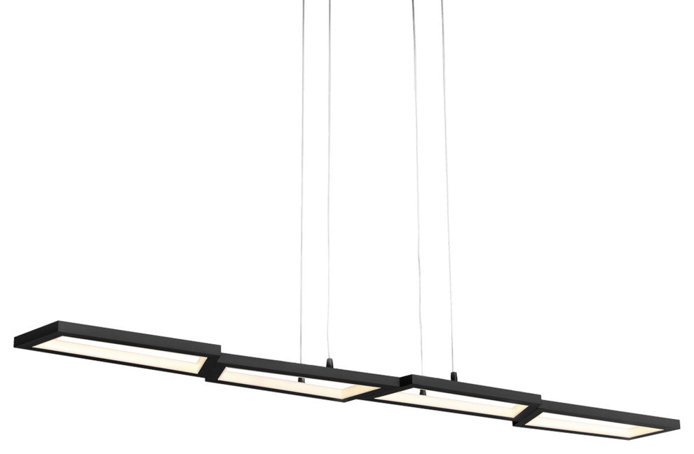 DALS Lighting 44" Linear Pendant, Dimmable, Black