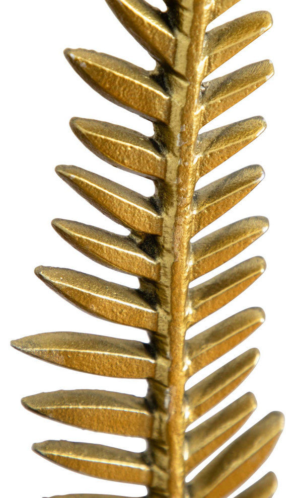 17in. Gold Leaf Sculpture Decorative Accent