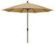 11' Bronze Auto-Tilt Crank Lift Aluminum Umbrella, Sunbrella, Linen Sesame