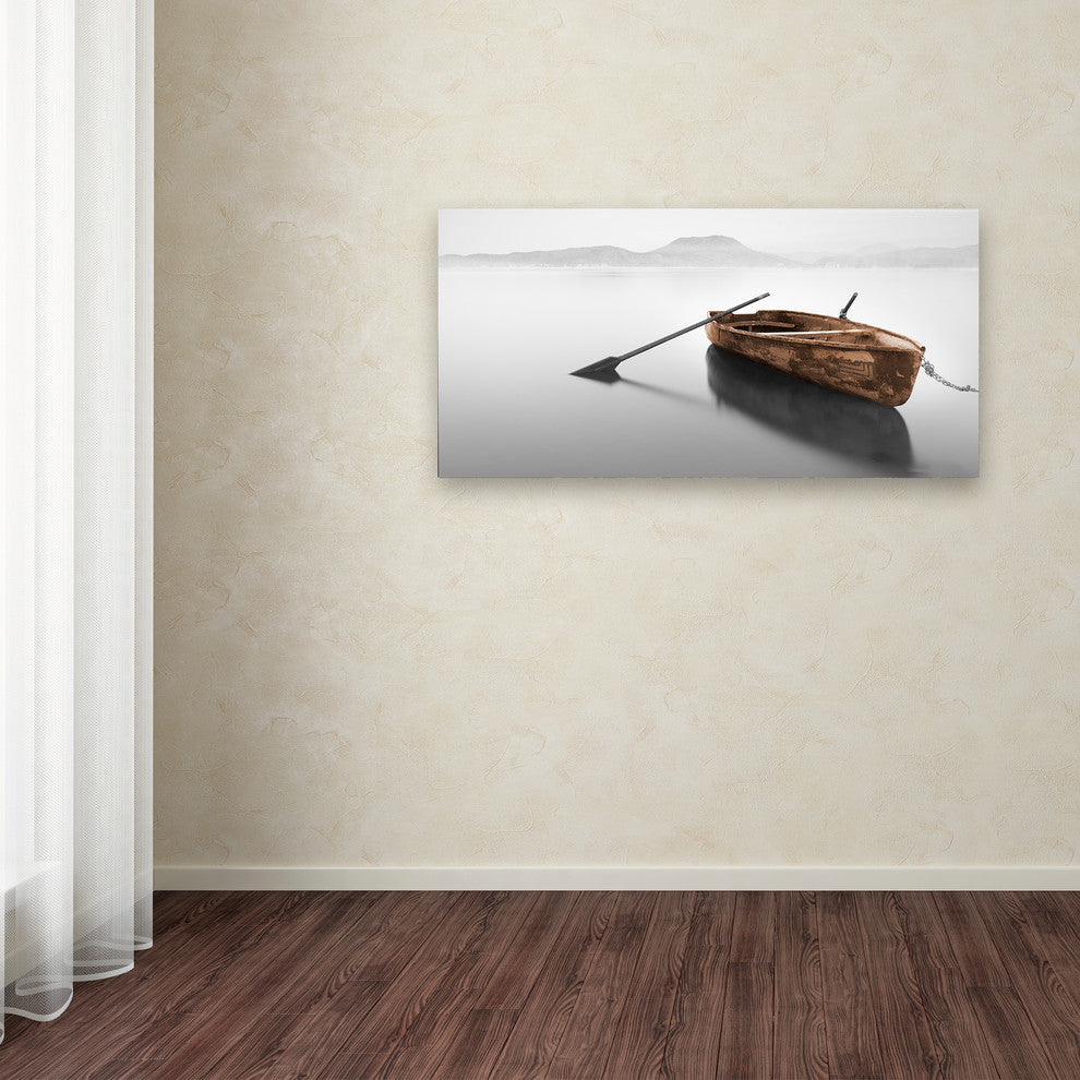 Moises Levy 'Ready 2-Brown' Canvas Art, 24 x 12