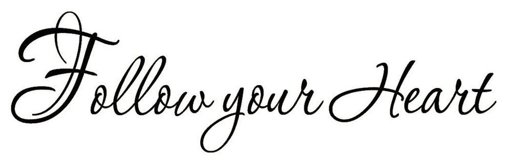 VWAQ Follow Your Heart Decal Wall Quote Inspirational Sayings Stickers Wall Art