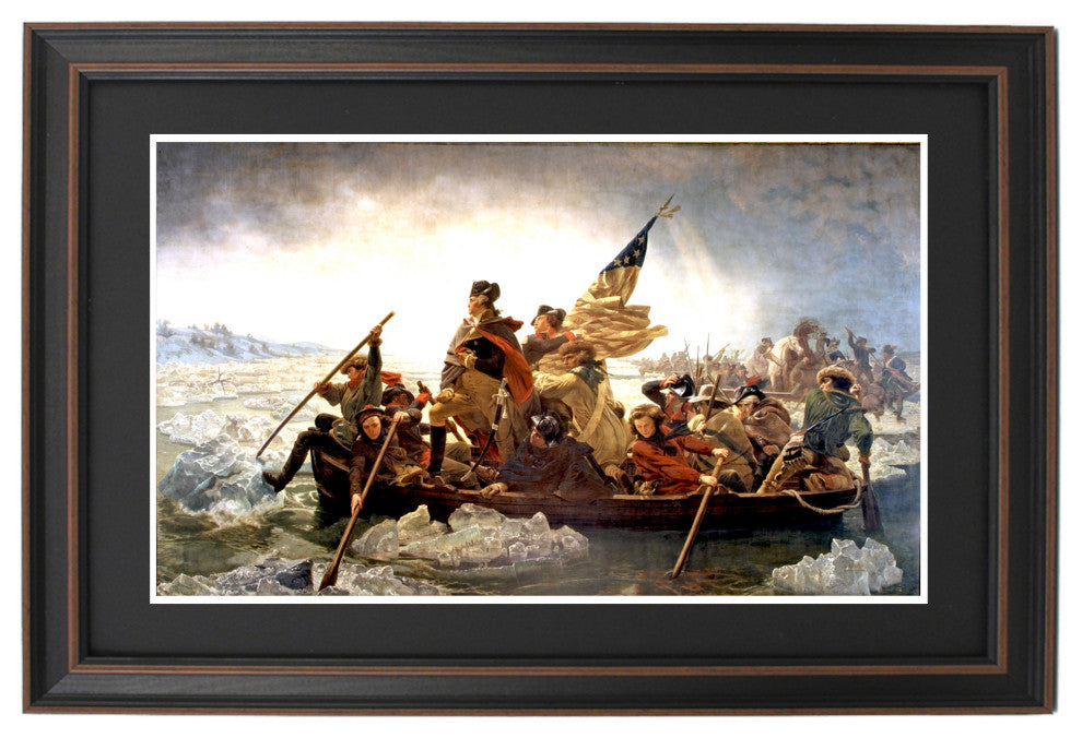 Framed Washington Crossing the Delaware by Emanuel Leutze