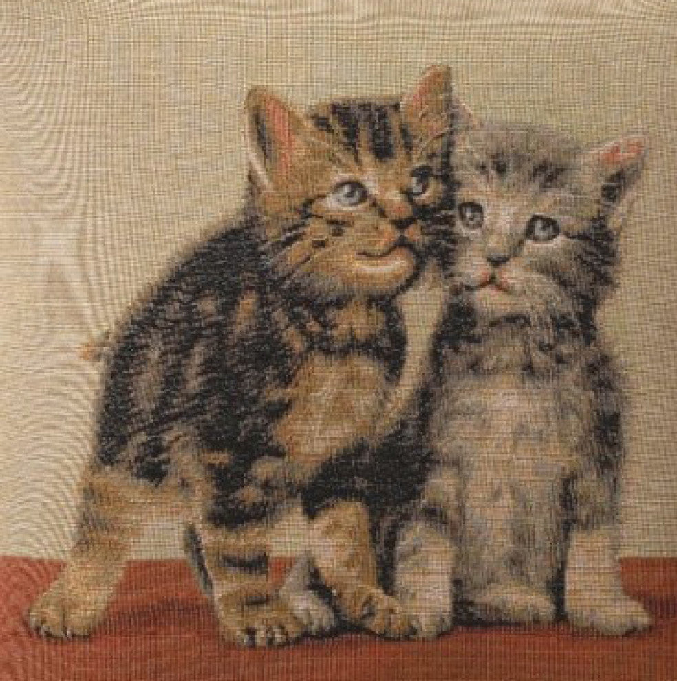 Two kittens I European Cushion Cover