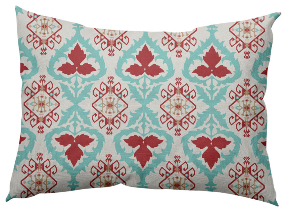 Bombay Decorative Throw Pillow, Ligonberry Red, 14"x20"