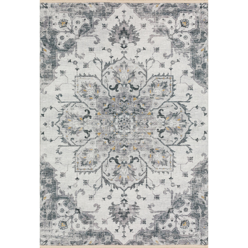 Indoor/Outdoor Marbella MB3 Linen Machine Washable 3' x 5' Rug