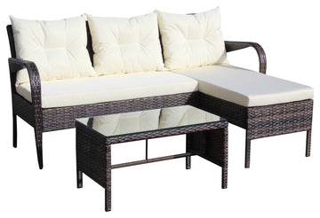 Gewnee Outdoor patio Furniture sets 3 piece Conversation set