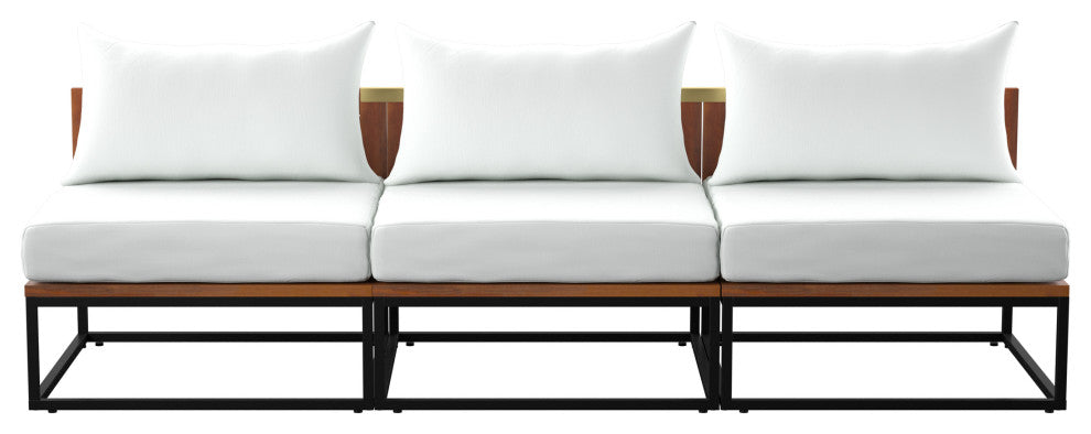 Amara Outdoor Coffee Table and Modular Sofa Set 2-Piece