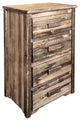 Homestead Collection 4-Drawer Chest, Stain and Clear Lacquer Finish