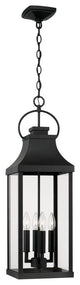 Capital Lighting, 946442BK, 9"Wx29.5"H Outdoor 4-Light Hanging Lantern