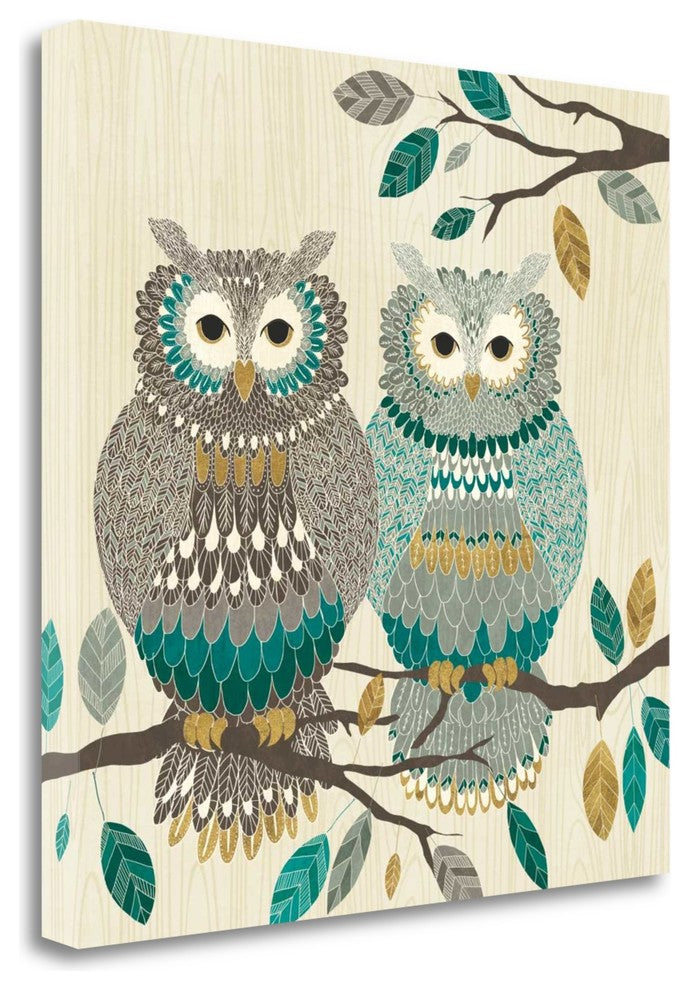 "Cool Feathers II" By Veronique Charron, Giclee Print on Gallery Wrap Canvas