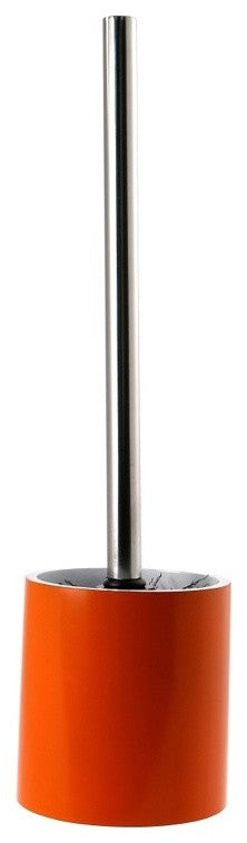Steel Free Standing Toilet Brush Holder, Resin, Orange