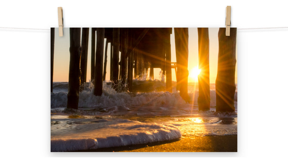 Sea Foam In The Sunlight Landscape Photo Unframed Wall Art Print, 12" X 18"