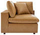 Commix Down Filled Overstuffed Vegan Leather 6-Piece Sectional Sofa - Tan
