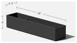 GEO Series Plastic Planter, Black, Short, 2 Pack