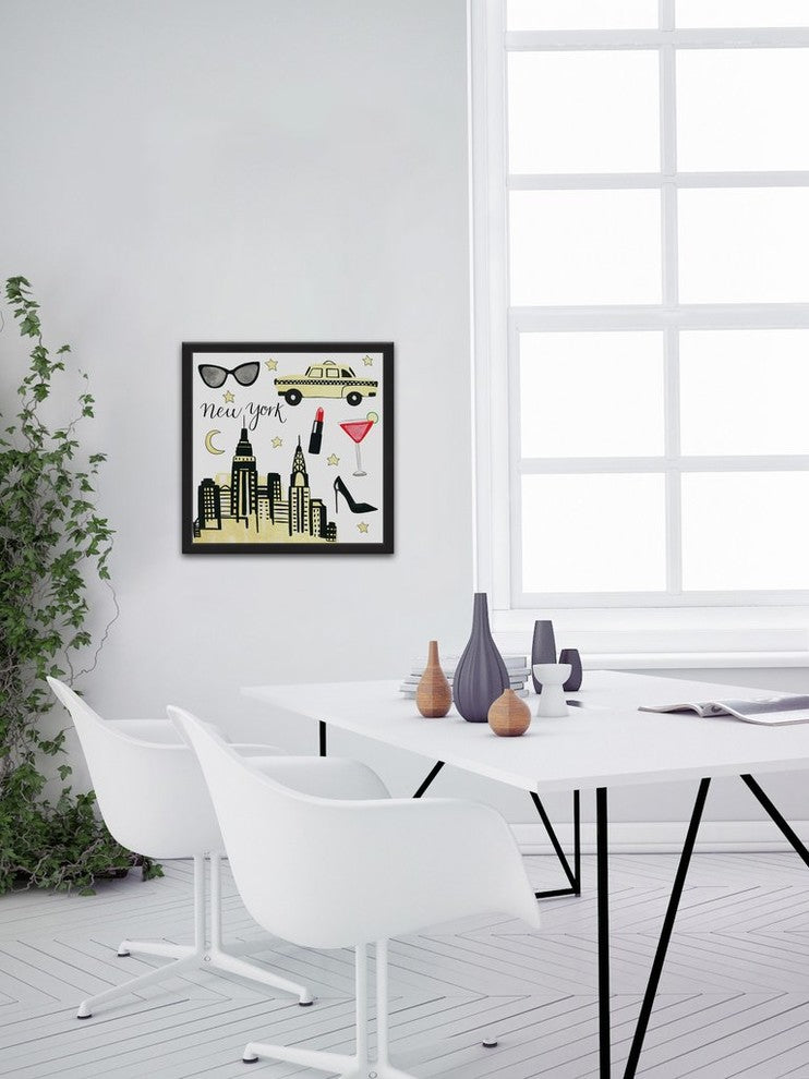 "NYC Chic II" Framed Painting Print, 18"x18"