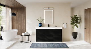 Boutique Bath Vanity, Black, 60", Single Sink, Freestanding