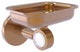 Clearview Wall Mounted Soap Dish Holder with Groovy Accents, Brushed Bronze