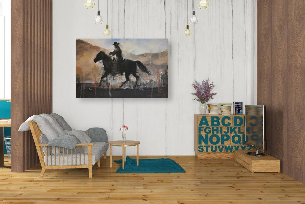 Epic Graffiti "The Chase" Giclee Canvas Wall Art, 26"x40"