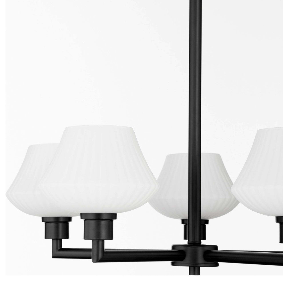 Quorum International 6221-5 Ayala 5 Light 28"W Chandelier - Matte Black
