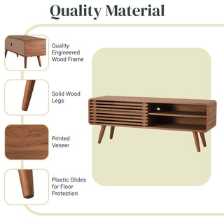 Wilson Slat Low TV Stand, 45.5"