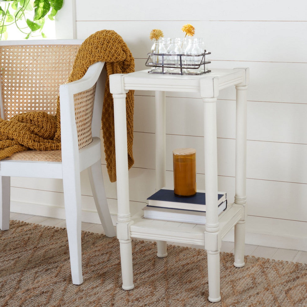 Safavieh Rafiki Square Accent Table, Distressed White