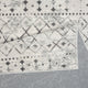 Hannah Moroccan Area Rug/Runner, Cream White, 3' x 8' Runner
