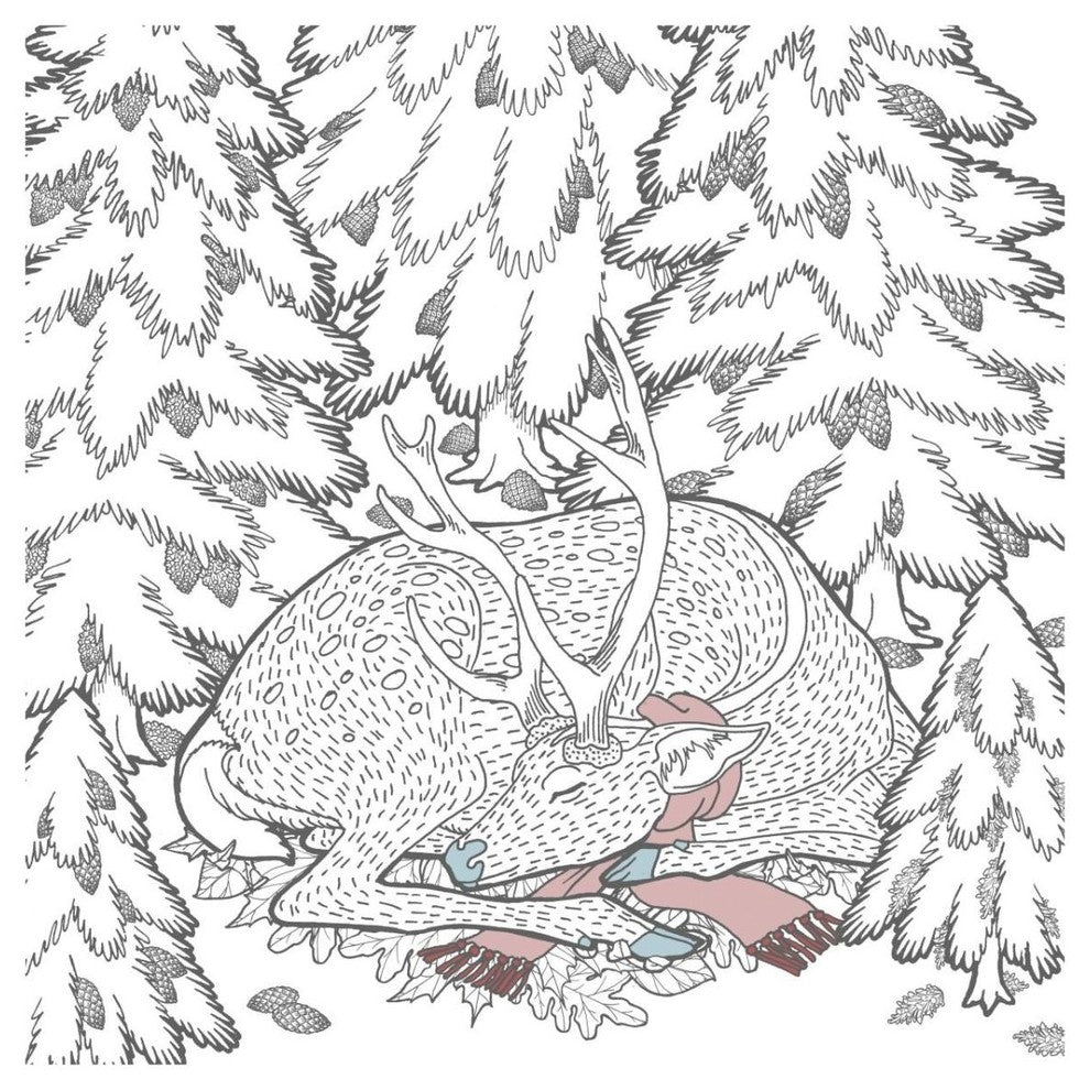 "Color the Forest Color III" Digital Paper Print by Elyse DeNeige, 32"x32"