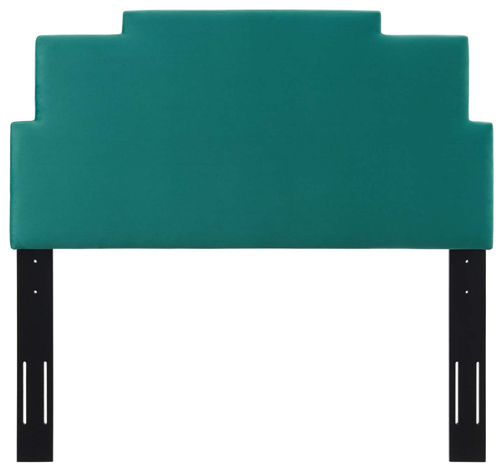 Headboard, King Size, Velvet, Teal Blue, Modern Contemporary, Bedroom Master