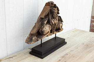 18th Century Carved Pediment on Stand