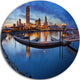 Milwaukee Panoramic View, Cityscape Photo Large Disc Metal Artwork, 36"