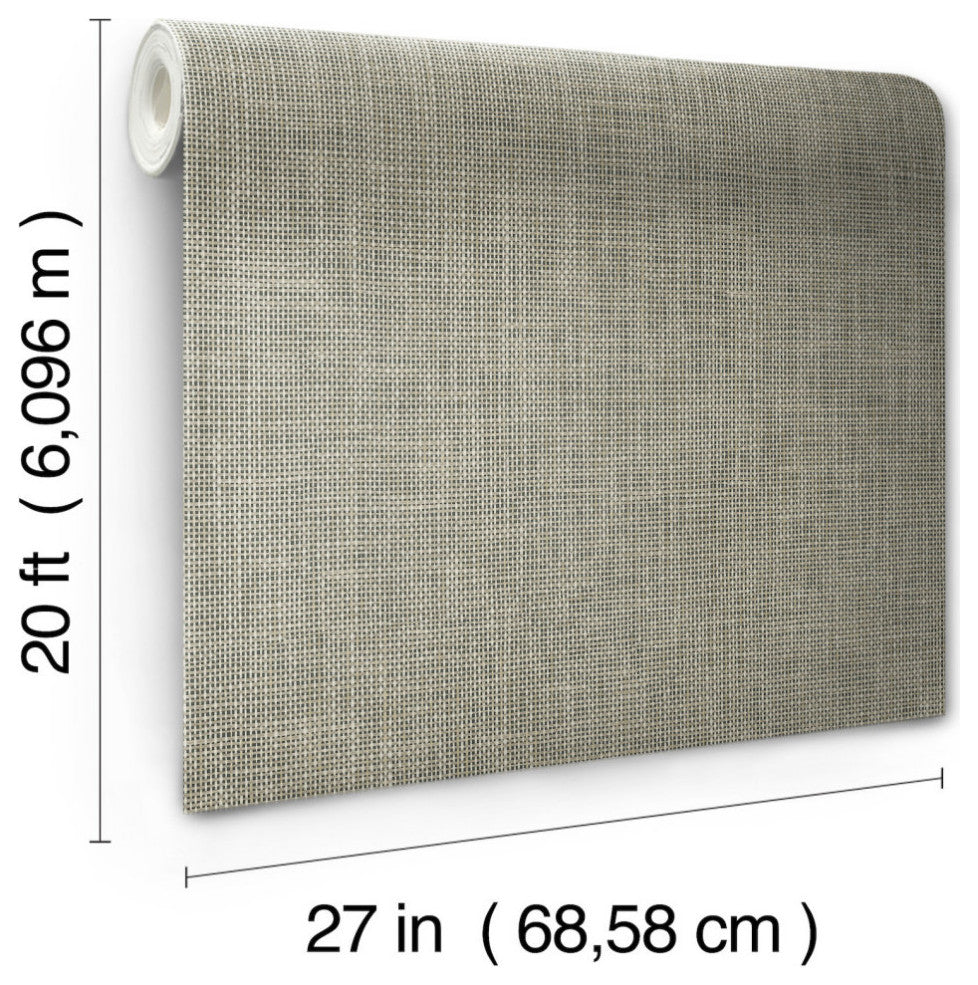 Reed Basket Brown Peel and Stick Wallpaper