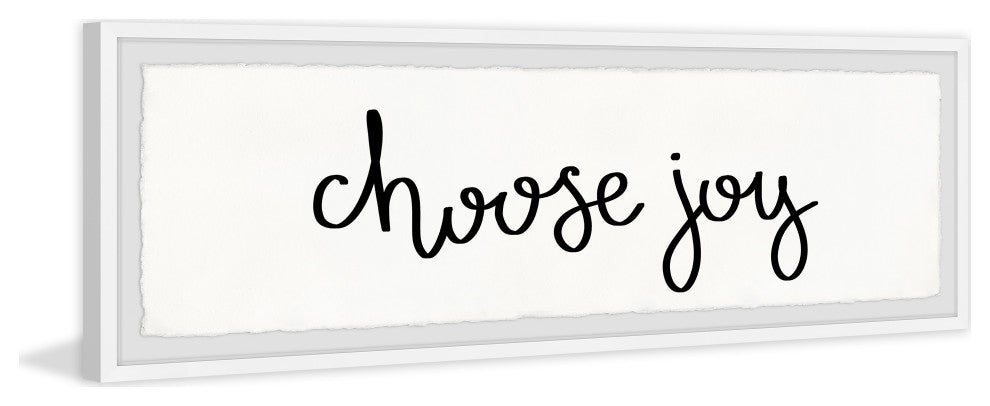 "Choose Joy" Framed Painting Print, 45x15