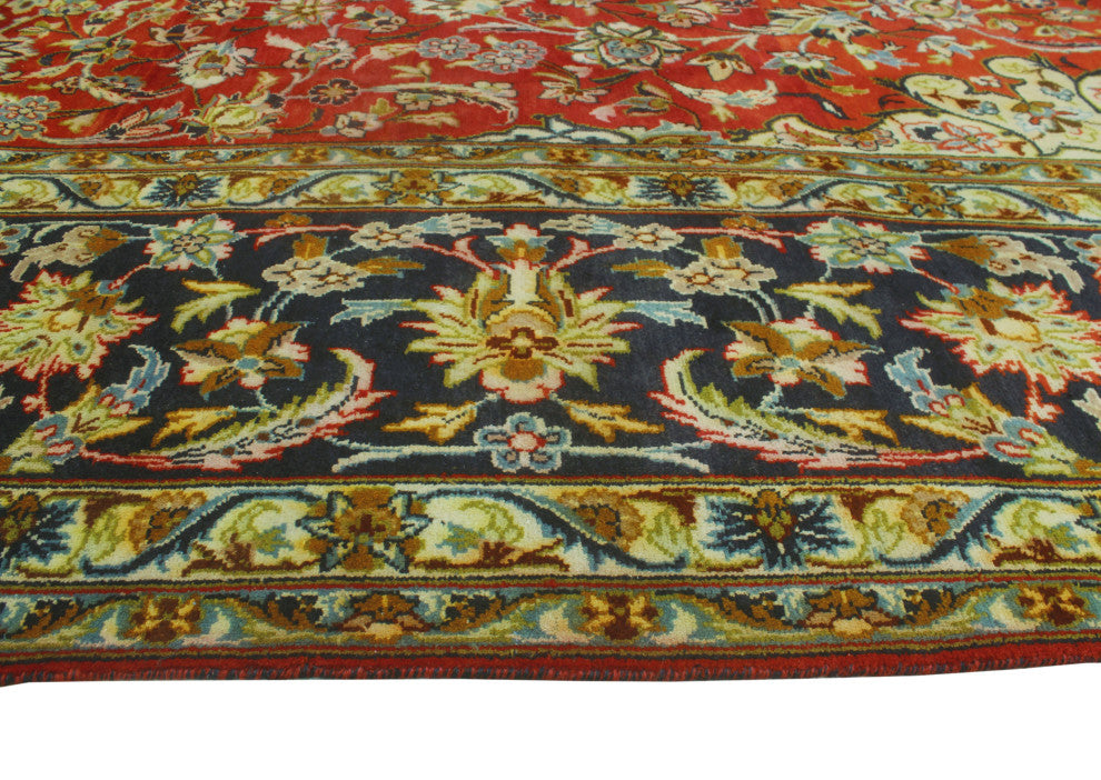 Fine Vintage Distressed Annabell Rust/Navy Rug, 10'10x16'5