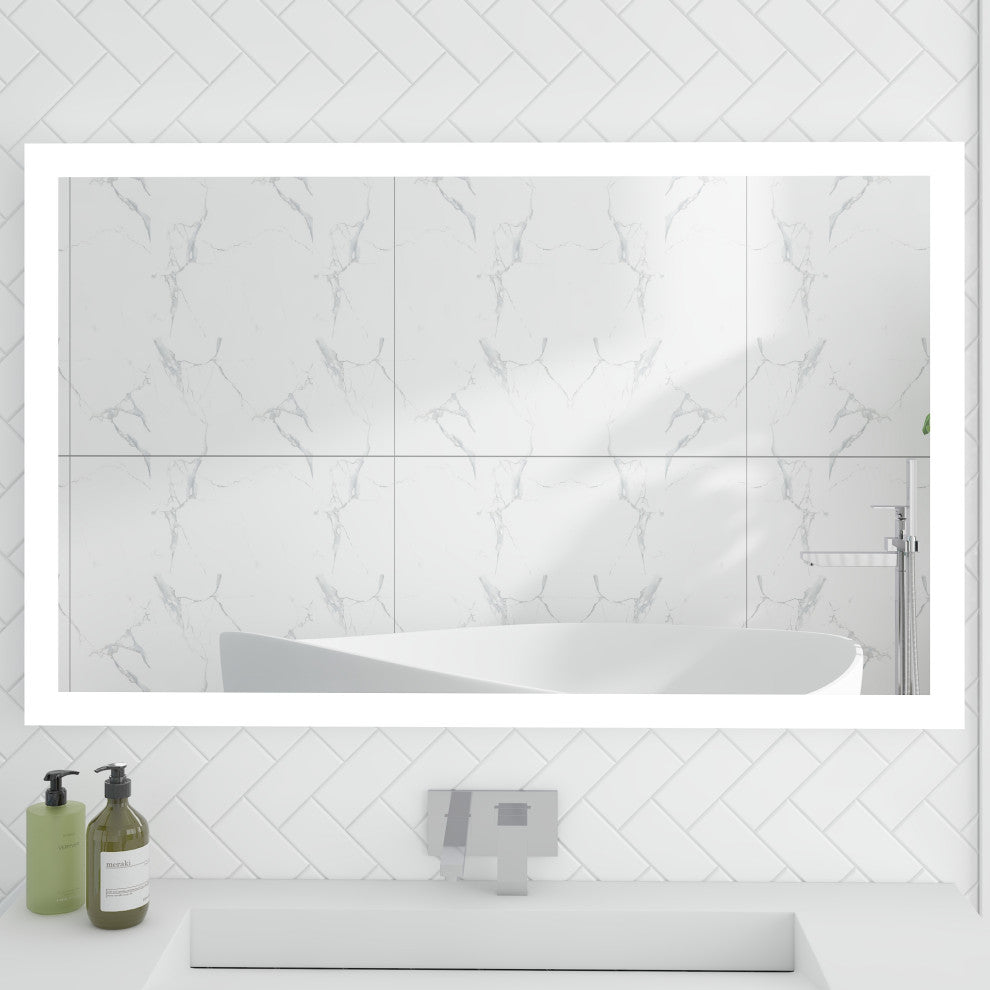 Sabrina Modern LED Bathroom Vanity Mirror, 30"x48"