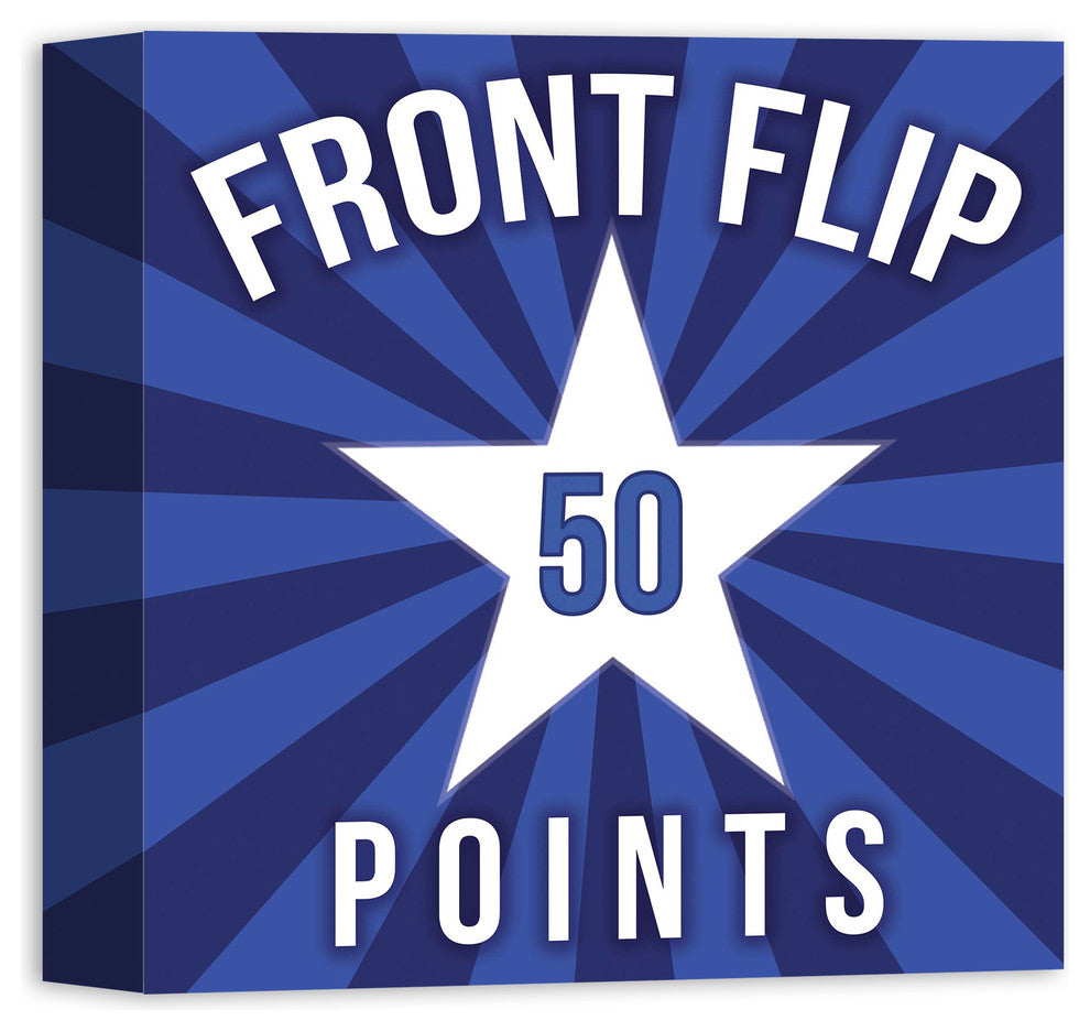 Front Flip Swimming Pool Canvas Wall Art, 12x12