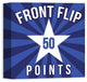 Front Flip Swimming Pool Canvas Wall Art, 12x12