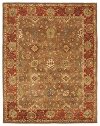 Safavieh Heritage 9'6" X 13'6" Hand Tufted Wool Rug in Moss and Rust