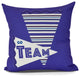 Go Team!, Word Print Pillow, Purple, 20" x 20"