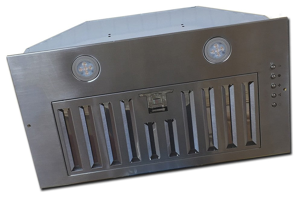 Castlewood Shiplap Curved Epicurean Chimney Hood, Alder, 36", 500 Cfm Ventilator