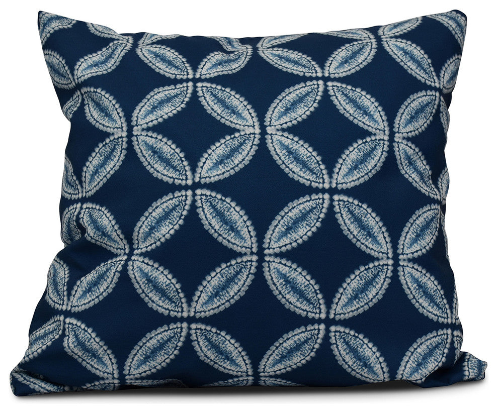 Tidepool, Geometric Print Pillow, Blue, 18"x18"