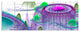 Purple Fractal Infinite World, Abstract Art on Canvas, 70"x28", 6 Panels