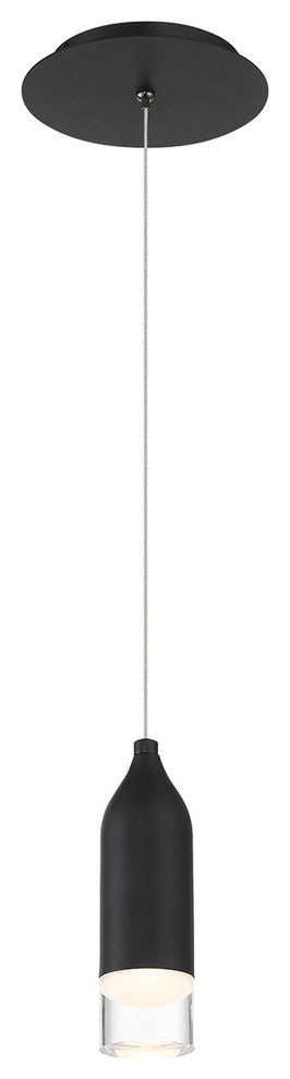 Action 8" LED Mini Pendant 3000K, Black
