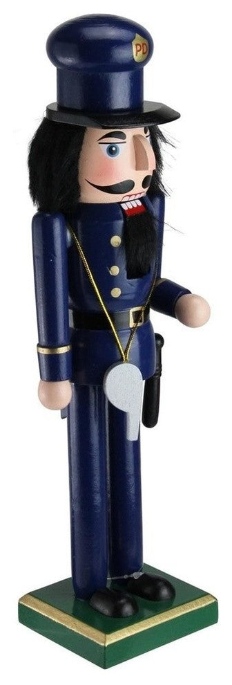 14" Decorative Wooden Christmas Nutcracker Police Officer