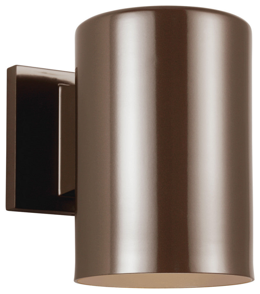 Outdoor Cylinders 1-Light Outdoor Wall Lantern, Bronze
