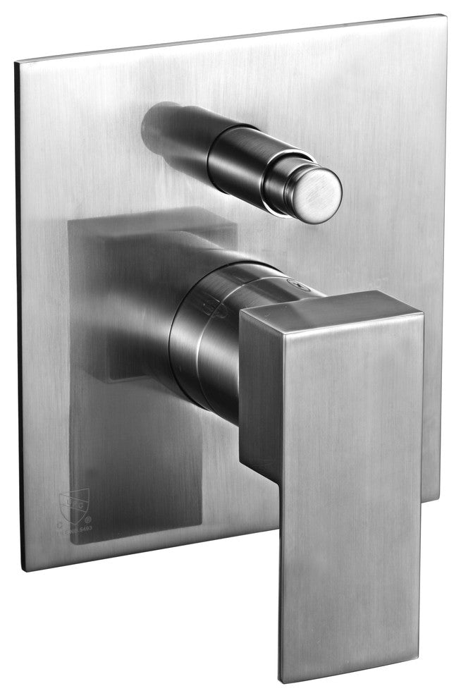 ALFI brand AB6801-BN Brushed Nickel Square Pressure Balanced Shower Mixer