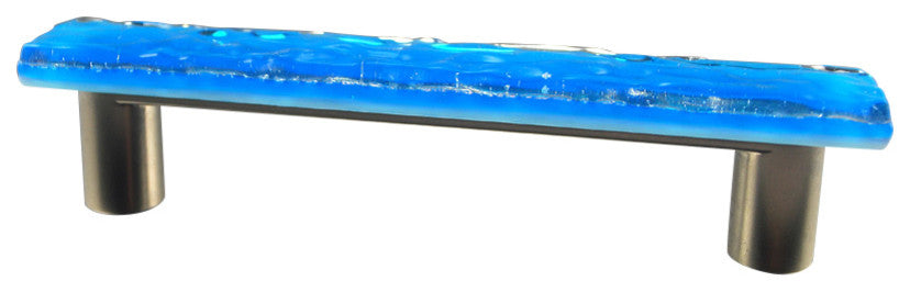 Blue Topaz Handmade Glass, Long Pull